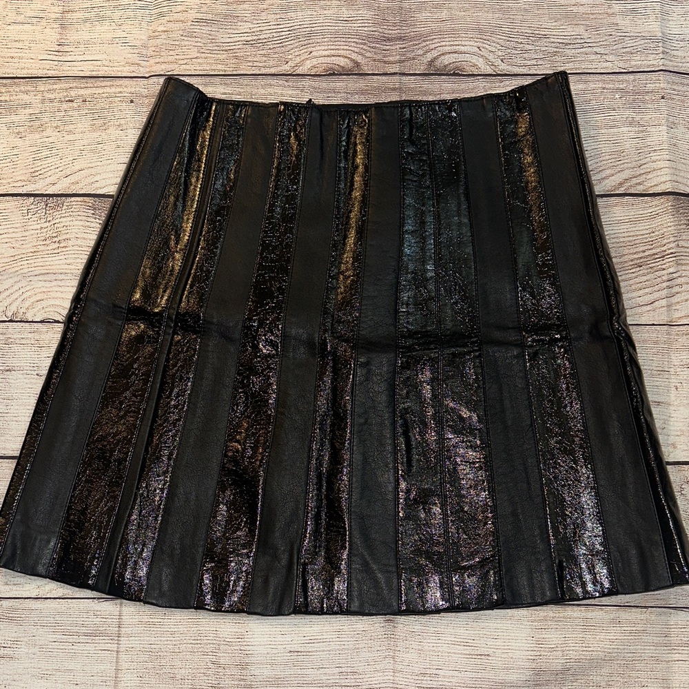 bebe Black Paneled Mini Skirt